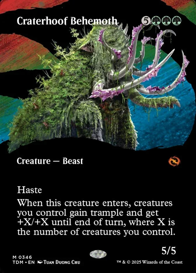 [Foil] TDM 346 Craterhoof Behemoth (0346 - Borderless) M