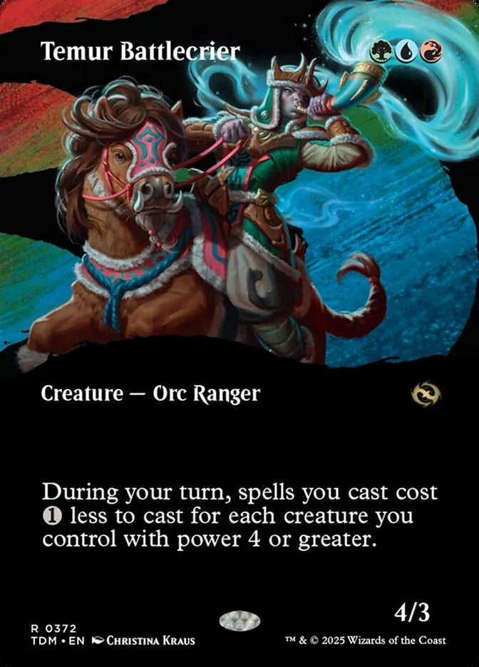 [Foil] TDM 372 Temur Battlecrier (0372 - Borderless) R