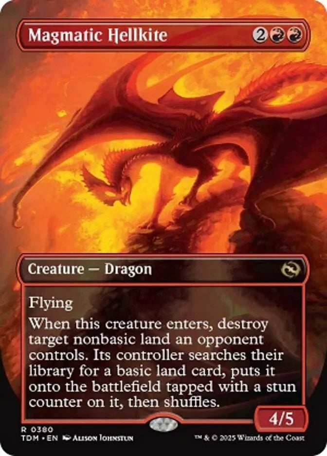 [Foil] TDM 380 Magmatic Hellkite (0380 - Borderless Reversible) R