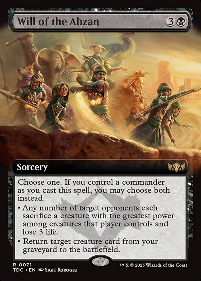 TDC 071 Will of the Abzan (0071 - Extended Art) R