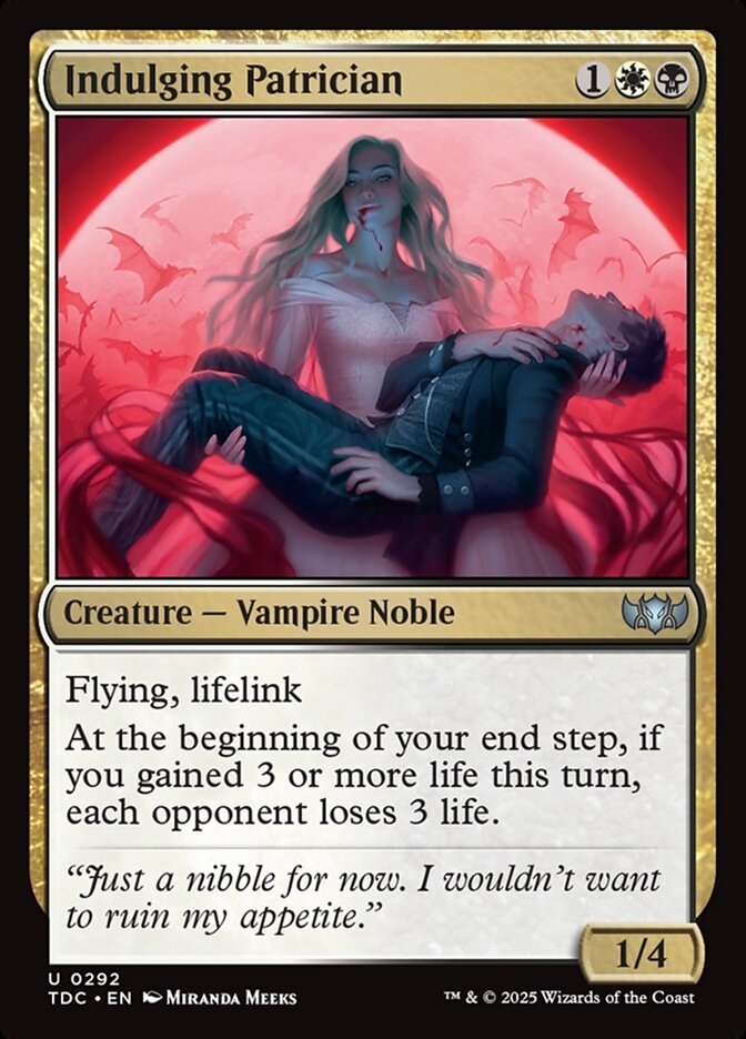 TDC 292 Indulging Patrician U