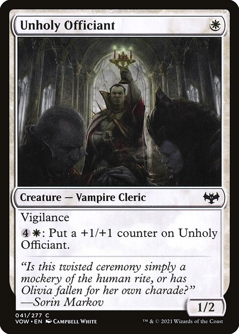 [Foil] VOW 041 Unholy Officiant C