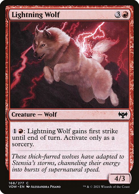 [Foil] VOW 168 Lightning Wolf C