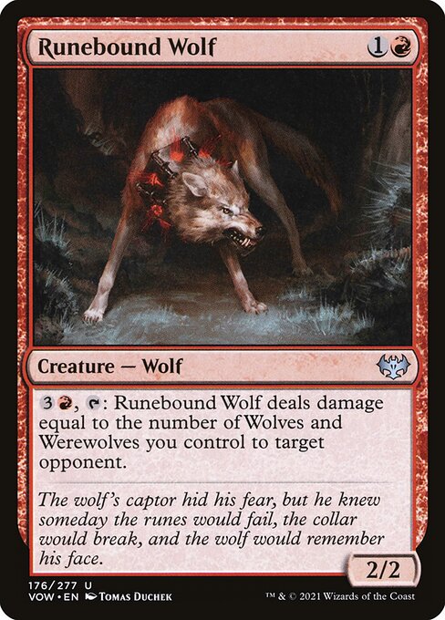 [Foil] VOW 176 Runebound Wolf U