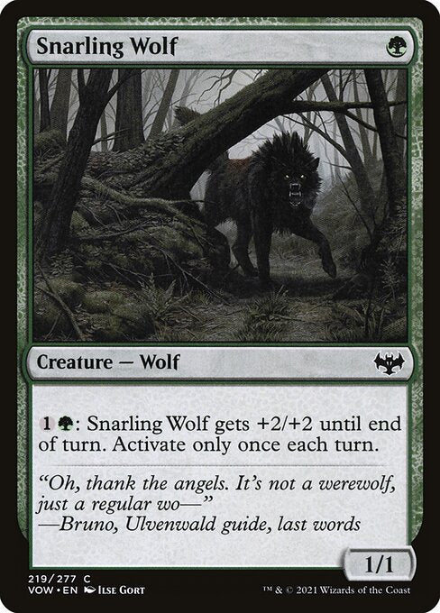 [Foil] VOW 219 Snarling Wolf C