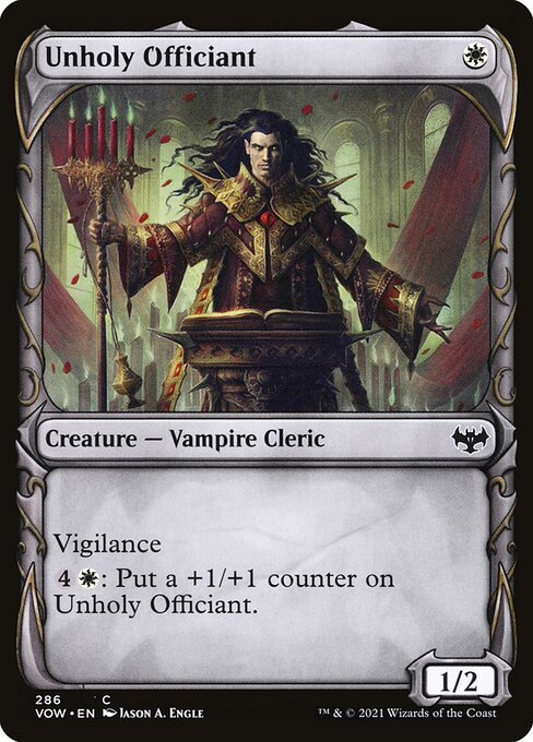 [Foil] VOW 286 Unholy Officiant (Showcase) C
