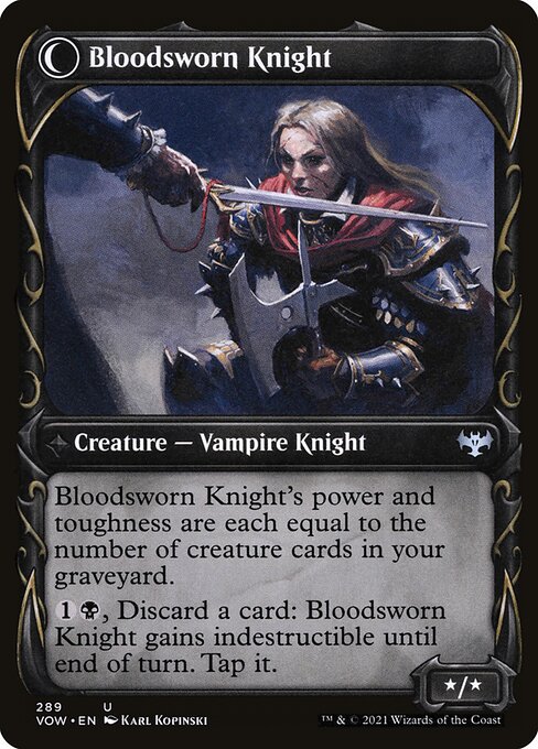 [Foil] VOW 289 Bloodsworn Squire (Showcase) U