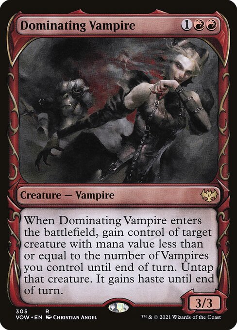 [Foil] VOW 305 Dominating Vampire (Showcase) R