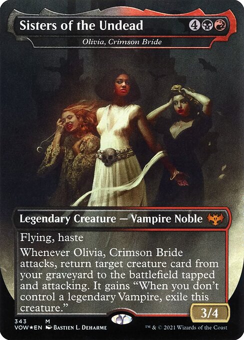 [Foil] VOW 343 Olivia, Crimson Bride (Sisters of the Undead - Dracula Series) M
