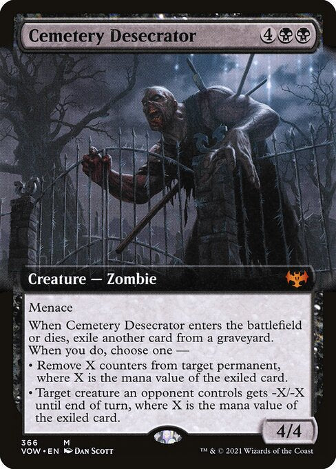 [Foil] VOW 366 Cemetery Desecrator (Extended Art) M