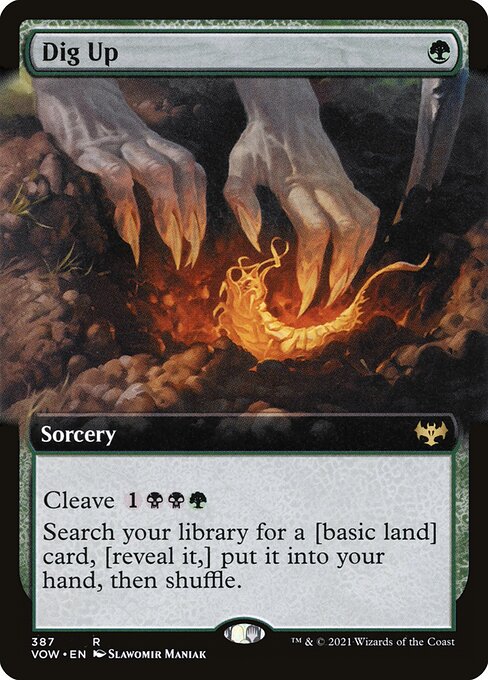 [Foil] VOW 387 Dig Up (Extended Art) R