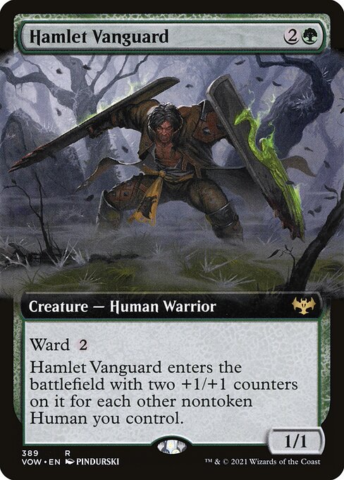 [Foil] VOW 389 Hamlet Vanguard (Extended Art) R