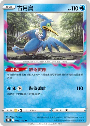 S11F 033/100 古月鳥 U