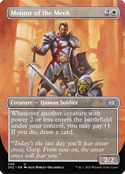 [Foil] 2X2 340 Mentor of the Meek (Borderless) U