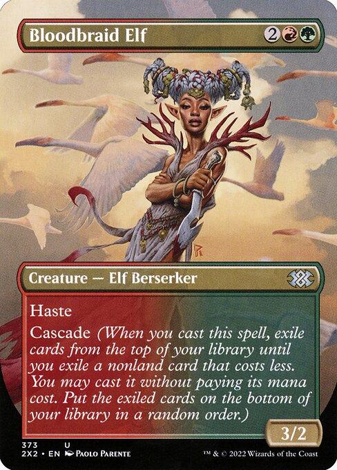 [Foil] 2X2 373 Bloodbraid Elf (Borderless) U
