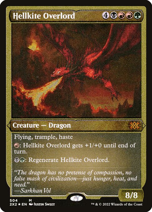 [Foil Etched] 2X2 504 Hellkite Overlord (Foil Etched) M
