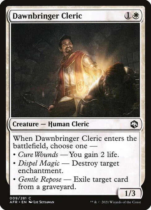 [Foil] AFR 009 Dawnbringer Cleric C