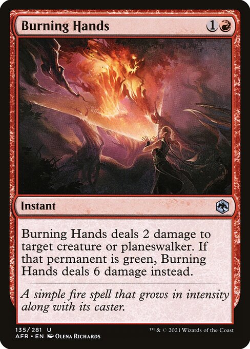 AFR 135 Burning Hands U