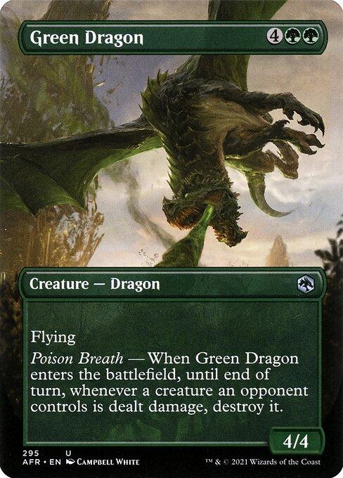 [Foil] AFR 295 Green Dragon (Borderless) U