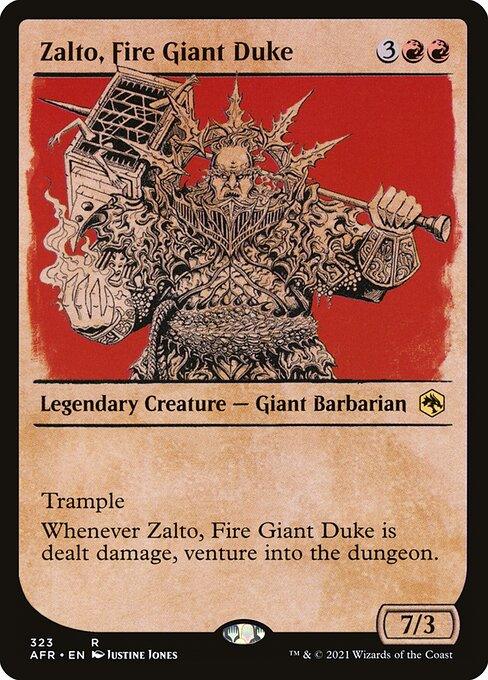 [Foil] AFR 323 Zalto, Fire Giant Duke (Showcase) R