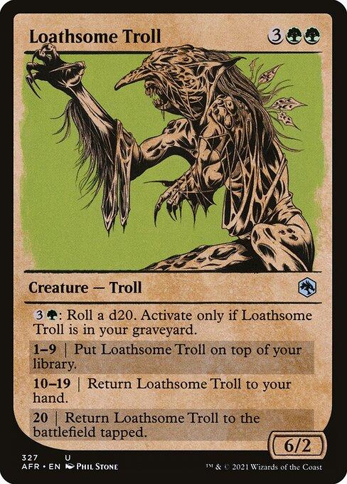 [Foil] AFR 327 Loathsome Troll (Showcase) U