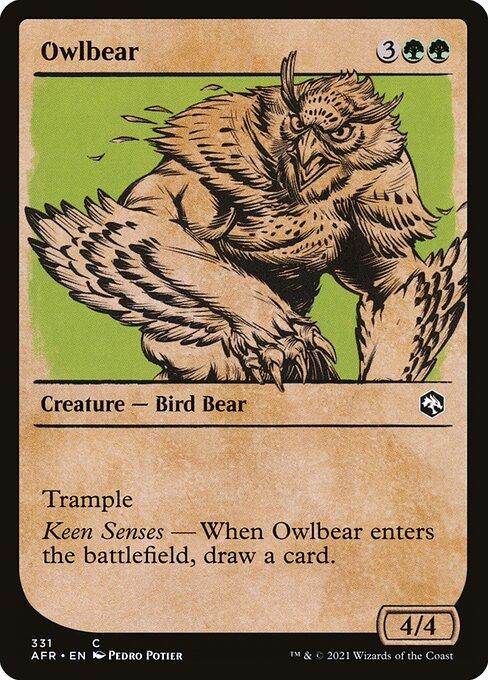 [Foil] AFR 331 Owlbear (Showcase) C