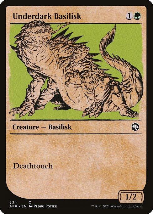 [Foil] AFR 334 Underdark Basilisk (Showcase) C