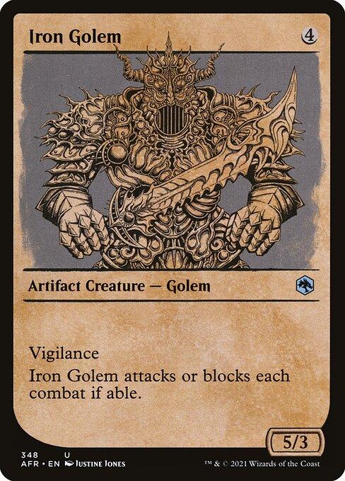 [Foil] AFR 348 Iron Golem (Showcase) U