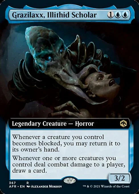 [Foil] AFR 367 Grazilaxx, Illithid Scholar (Extended Art) R