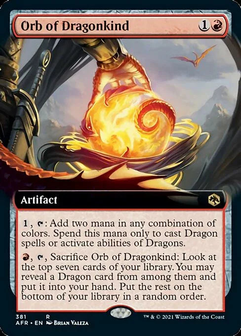 [Foil] AFR 381 Orb of Dragonkind (Extended Art) R