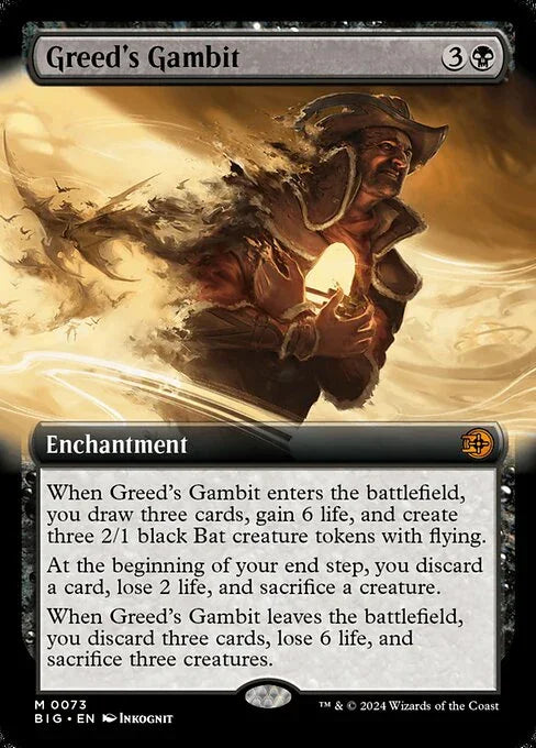 [Foil] BIG 073 Greed's Gambit (0073 - Extended Art) M