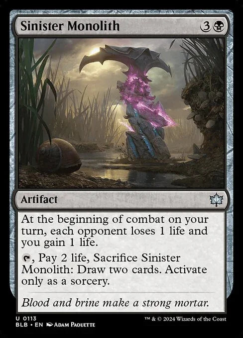 [Foil] BLB 113 Sinister Monolith U