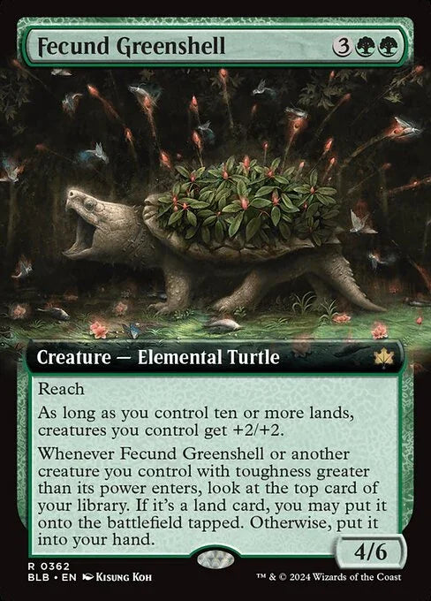 [Foil] BLB 362 Fecund Greenshell (0362 - Extended Art) R