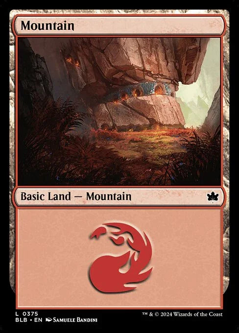 [Foil] BLB 375 Mountain (0375) L