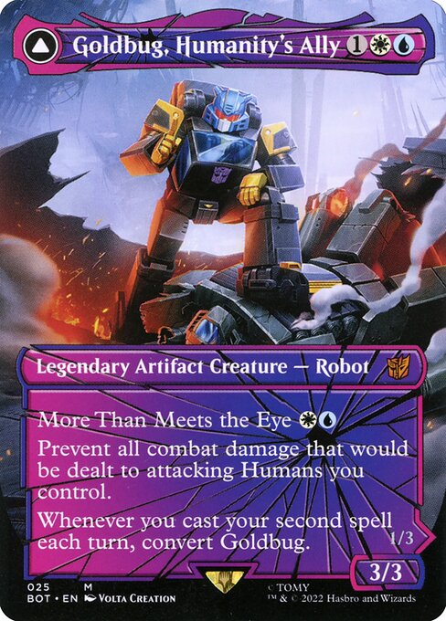 [Foil] BOT 025 Goldbug, Humanity's Ally (Shattered Glass) M