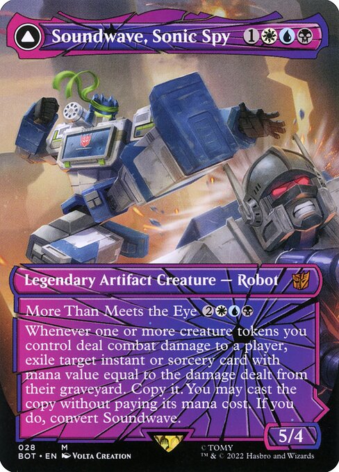 [Foil] BOT 028 Soundwave, Sonic Spy (Shattered Glass) M