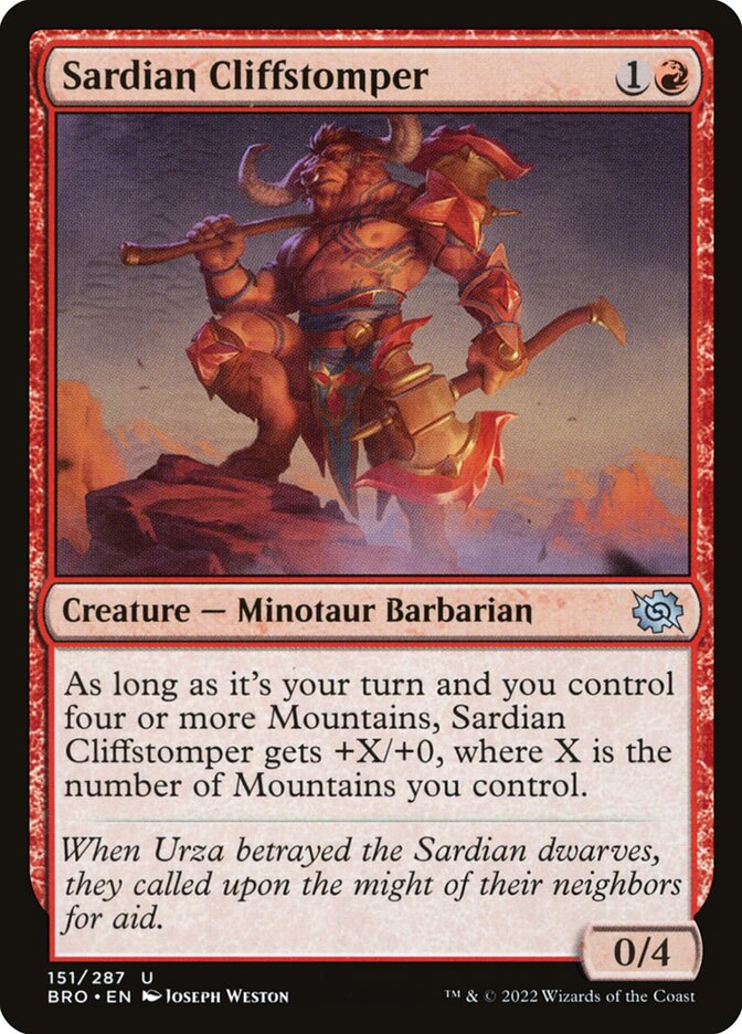 BRO 151 Sardian Cliffstomper U