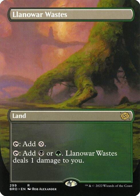 [Foil] BRO 299 Llanowar Wastes (Borderless) R