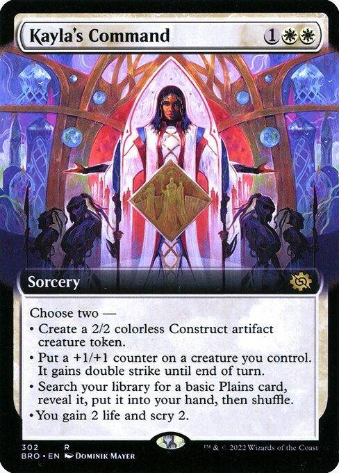 [Foil] BRO 302 Kayla's Command (Extended Art) R