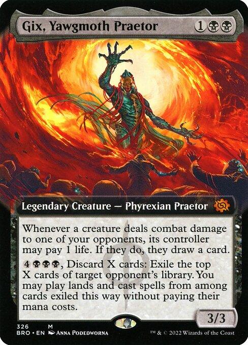 [Foil] BRO 326 Gix, Yawgmoth Praetor (Extended Art) M