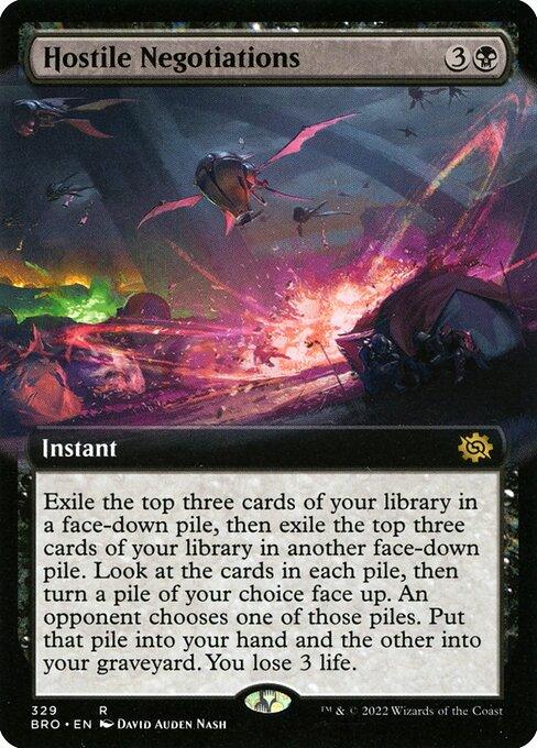 [Foil] BRO 329 Hostile Negotiations (Extended Art) R
