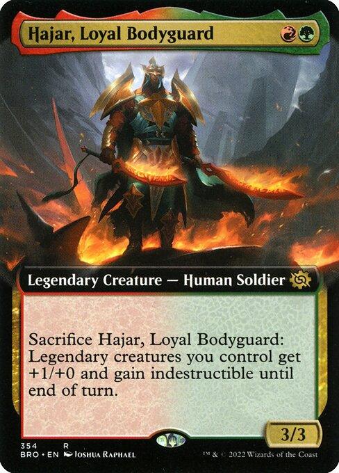[Foil] BRO 354 Hajar, Loyal Bodyguard (Extended Art) R