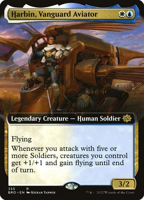 [Foil] BRO 355 Harbin, Vanguard Aviator (Extended Art) R