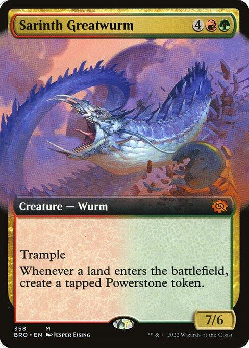 [Foil] BRO 358 Sarinth Greatwurm (Extended Art) M