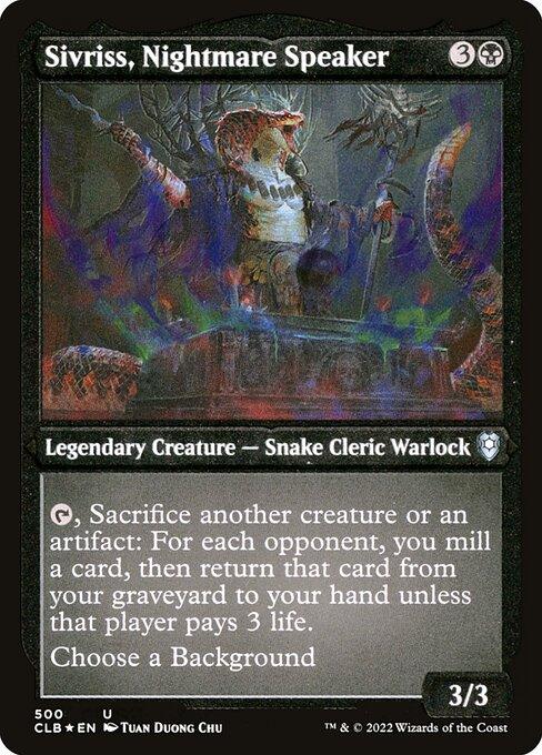 [Foil Etched] CLB 500 Sivriss, Nightmare Speaker (Foil Etched) U