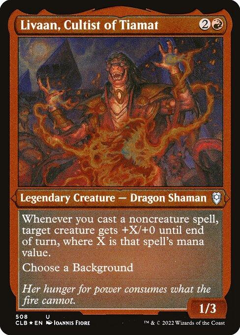 [Foil Etched] CLB 508 Livaan, Cultist of Tiamat (Foil Etched) U