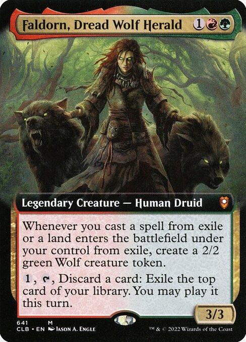 [Foil] CLB 641 Faldorn, Dread Wolf Herald (Extended Art) M