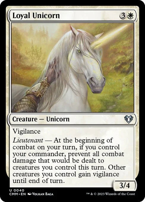 [Foil] CMM 040 Loyal Unicorn U