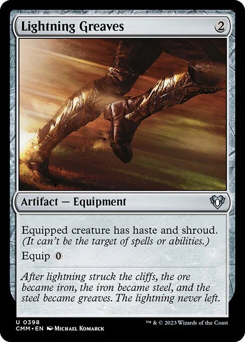 [Foil] CMM 398 Lightning Greaves U