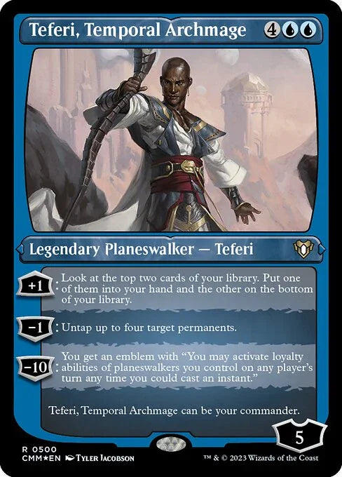 [Foil Etched] CMM 500 Teferi, Temporal Archmage (Foil Etched) R